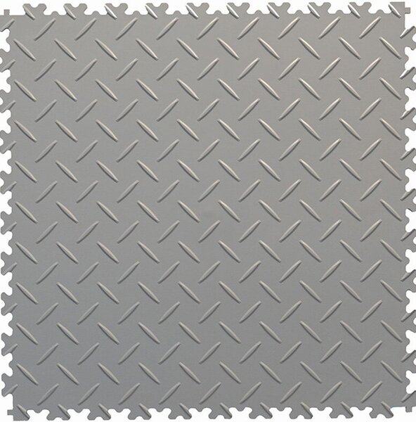 BoRecyta PVC Kliktegel Garagevloer 7 mm-traanplaat&ndash; grijs