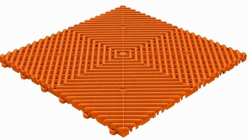 BoDeck garagevloeren 18 mm&ndash;oranje-open kliktegels 