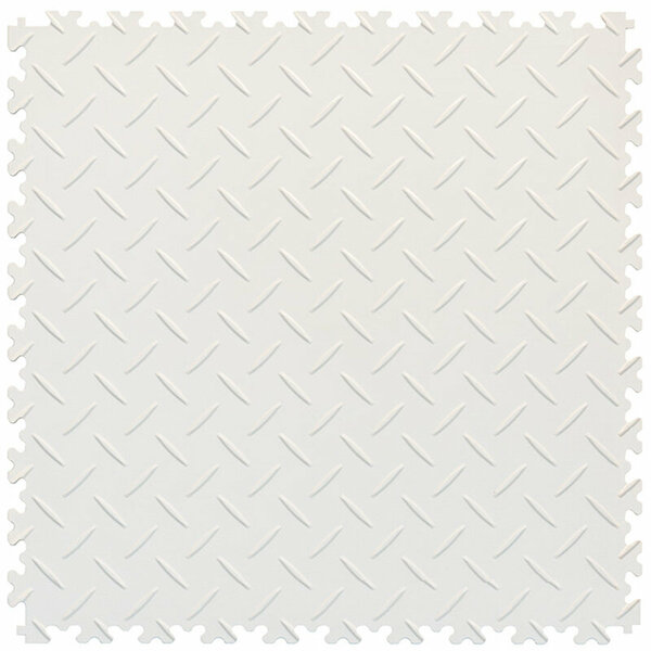 BoSepta PVC Kliktegel Garagevloer&ndash;7mm-wit-traanplaat 