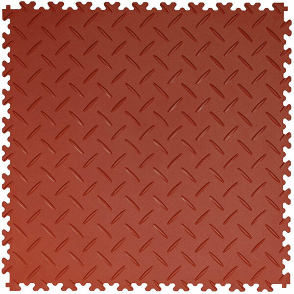 BoSepta PVC Kliktegel Garagevloer&ndash;7mm-roodbruin-traanplaat 