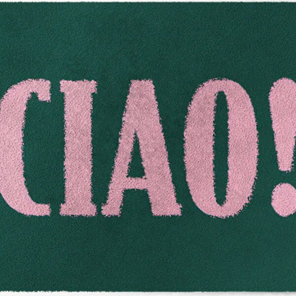 ColorStar Ciao binnendeurmat-donkergroen-rose-85x115 cm