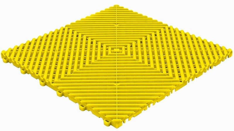 BoDeck balkonvloeren 18 mm &ndash; open kliktegels-afgerond | Geel