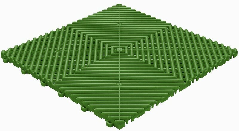 BoDeck balkonvloeren 18 mm &ndash; open kliktegels-afgerond | Groen