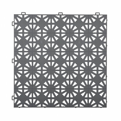 Klickfliese 12 mm perforiert BoStara Dunkelgrau
