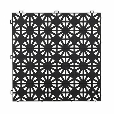 Klickfliese 12 mm perforiert BoStara Schwarz