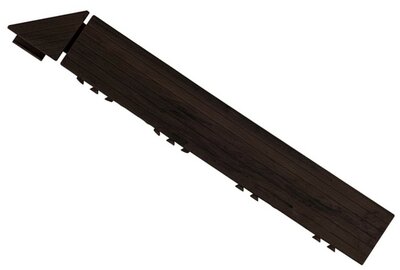Abschlußkante mit Eckteil für 12 mm BoFudra Klickfliesen  Abschlußkante mit Eckteil für 12 mm BoFudra Klickfliesen