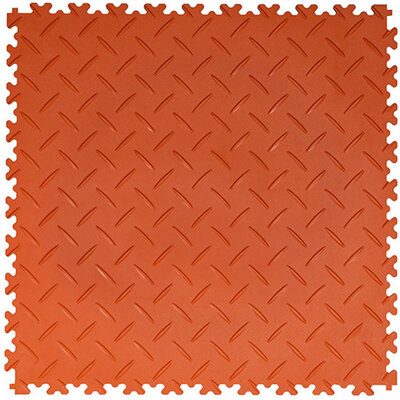 PVC Klickfliese 5 mm BoSinco Riffelblechoptik Orange PVC Klickfliese 5 mm BoSinco Riffelblechoptik Orange