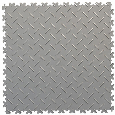 PVC Klickfliese 5 mm BoSinco Riffelblechoptik Hellgrau PVC Klickfliese 5 mm BoSinco Riffelblechoptik Hellgrau