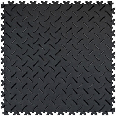 PVC Klickfliese Riffelblechoptik 7 mm BoSepta Schwarz PVC Klickfliese Riffelblechoptik 7 mm BoSepta Schwarz