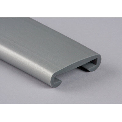 Kunststoff Flachhandlauf F508-011 Weiß-aluminium