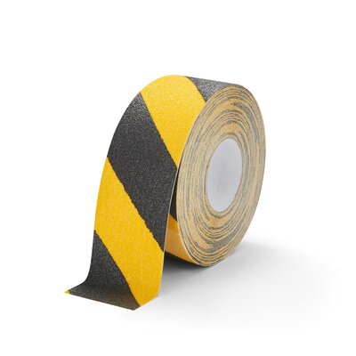 Antirutsch Klebeband Grob 75 mm Gestreift schwarz gelb Antirutsch Klebeband Grob 75 mm Gestreift schwarz gelb