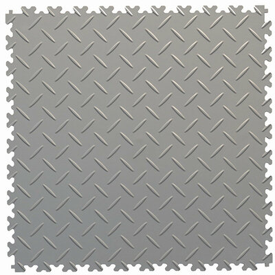 PVC Klickfliese 4 mm BoKwatro Riffelblech hellgrau PVC Klickfliese 4 mm BoKwatro Riffelblech hellgrau