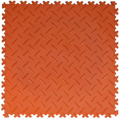 PVC Klickfliese 4 mm BoKwatro Riffelblech orange PVC Klickfliese 4 mm BoKwatro Riffelblech orange