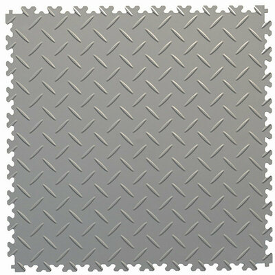 Klickfliese Recycling PVC 5 mm EcoStep Riffelblech Grau Klickfliese Recycling PVC 5 mm EcoStep Riffelblech Grau