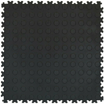 Klickfliese Recycling PVC 7mm EcoStrong Noppen Schwarz Klickfliese Recycling PVC 7mm EcoStrong Noppen Schwarz