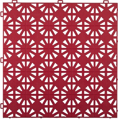 Klickfliese 12 mm perforiert BoStara Rot