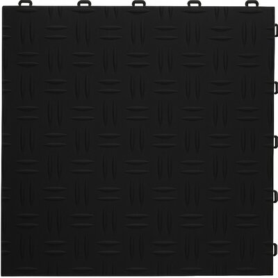 Kunststoff Klickfliese 18 mm Riffelblechoptik BoDiamond Schwarz Kunststoff Klickfliese 18 mm Riffelblechoptik BoDiamond Schwarz