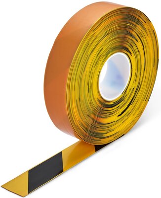 PermaLean Bodenmarkierungsband extra dünn 50 mm gelb-schwarz