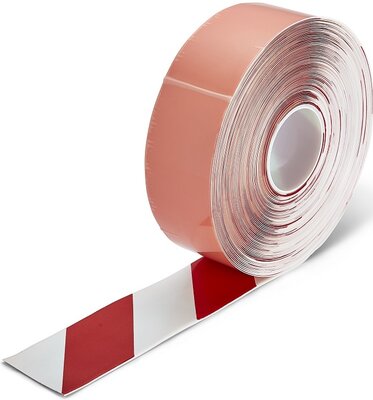 PermaStripe Hazard Bodenmarkierungsband 75 mm weiß-rot