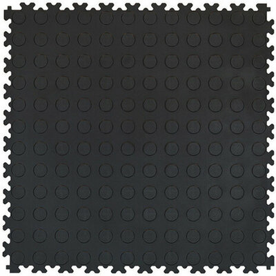 BoRecyta PVC Klickfliese Garagenboden 7 mm – Noppen-Schwarz – Recycling-PVC & Preiswert – Erhältlich in 3 Muster