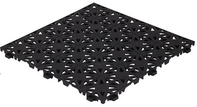 BoStara Balkonfliesen 12 mm – Offene Klickfliesen | schwarz