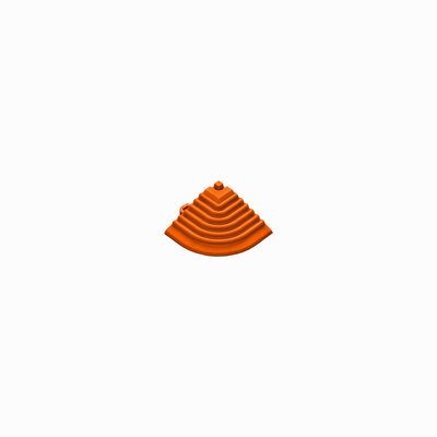 Abschlußkante Eckteil für 18 mm Klickfliesen Orange