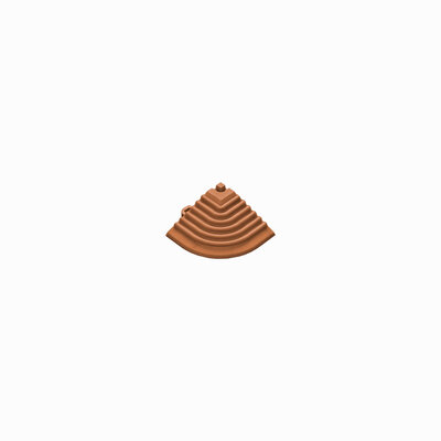 Abschlußkante Eckteil für 18 mm Klickfliesen Terracotta