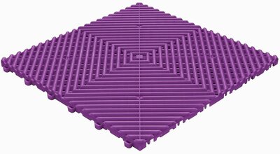 BoDeck Balkonboden 18 mm – Offene Klickfliesen-abgerundet | Violett