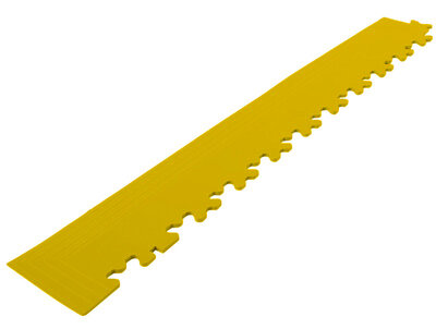 Abschlußkante mit Eckteil für 7 mm PVC Klickfliesen Gelb