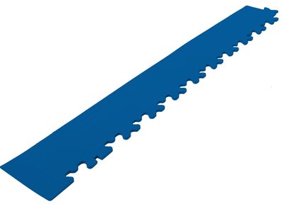 Abschlußkante mit Eckteil für 7 mm PVC Klickfliesen Blau