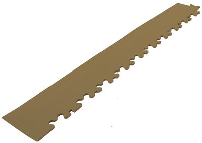 Abschlußkante mit Eckteil für 7 mm PVC Klickfliesen Beige