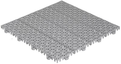 BoVersa  Balkonfliesen 12 mm – Offene Klickfliesen |grau