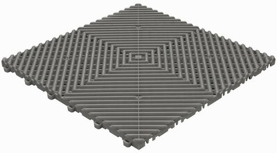 BoSolido Balkonfliesen 18 mm – Offene Klickfliesen |Dunkelgrau