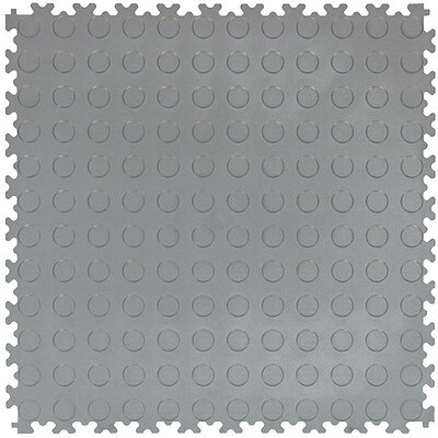 BoRecyta PVC Klickfliese Garagenboden 7 mm –Noppen-grau– Recycling-PVC & Preiswert 