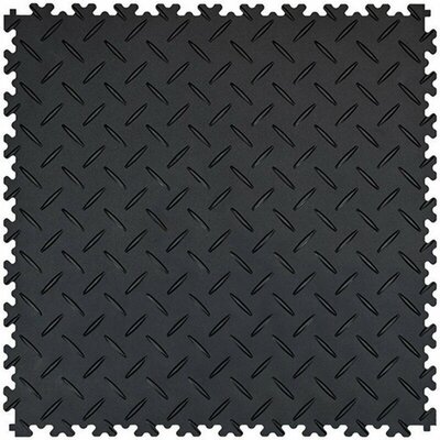 BoRecyta PVC Klickfliese Garagenboden 7 mm –Riffelblech-Schwartz– Recycling-PVC & Preiswert 
