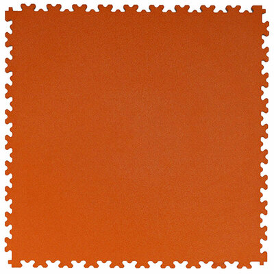 BoSepta-PVC-Klickfliese-Garagenboden-7-mm-Orange-leicht-strukturiert