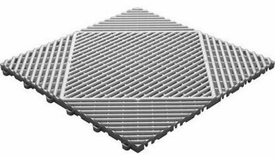 BoClassic PVC klickfliese Garageboden - 18mm-Weiss-Alu