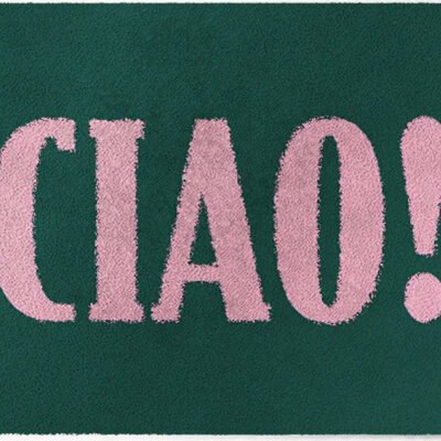 ColorStar Ciao Innenfußmatte –dunkelgrün-rosa – 85x150 cm