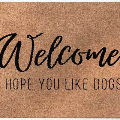ColorStar-I Hope you like dogs- Innenfußmatte –Kamel– 85x115 cm