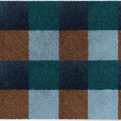 ColorStar-London- Innenfußmatte –Blau-Grau-Braun– 85x150 cm