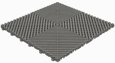BoGrid Balkonfliesen 18 mm– offene Klicickfliese-flach| Dunkelgrau