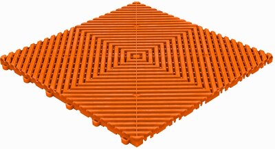 BoGrid Balkonfliesen 18 mm–offene Klickfliese-flach | Orange