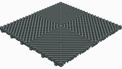 BoDeck Balkonboden 18 mm – Offene Klickfliesen-abgerundet | Anthrazite