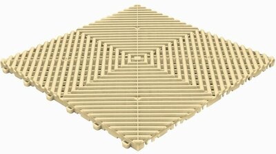 BoDeck Balkonboden 18 mm – Offene Klickfliesen-abgerundet | Beige