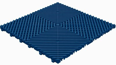 BoDeck Balkonboden 18 mm – Offene Klickfliesen-abgerundet | Dunkelblau