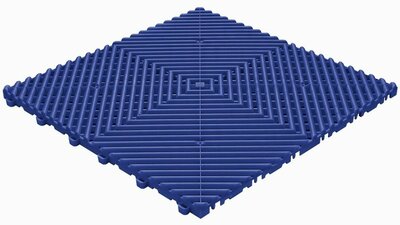 BoDeck Balkonboden 18 mm – Offene Klickfliesen-abgerundet | Ultramarineblau
