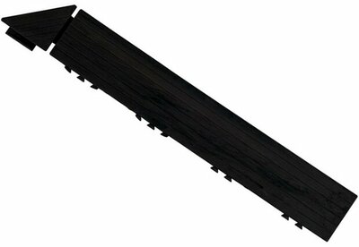Abschlußkante mit Eckteil für 12 mm BoFudra Klickfliesen Schwarz