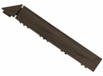Abschlußkante mit Eckteil für 12 mm BoFudra Klickfliesen Mahonie